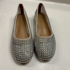 Size 7 WIRALOMI Rhinestone Ballet Flats - Never Worn